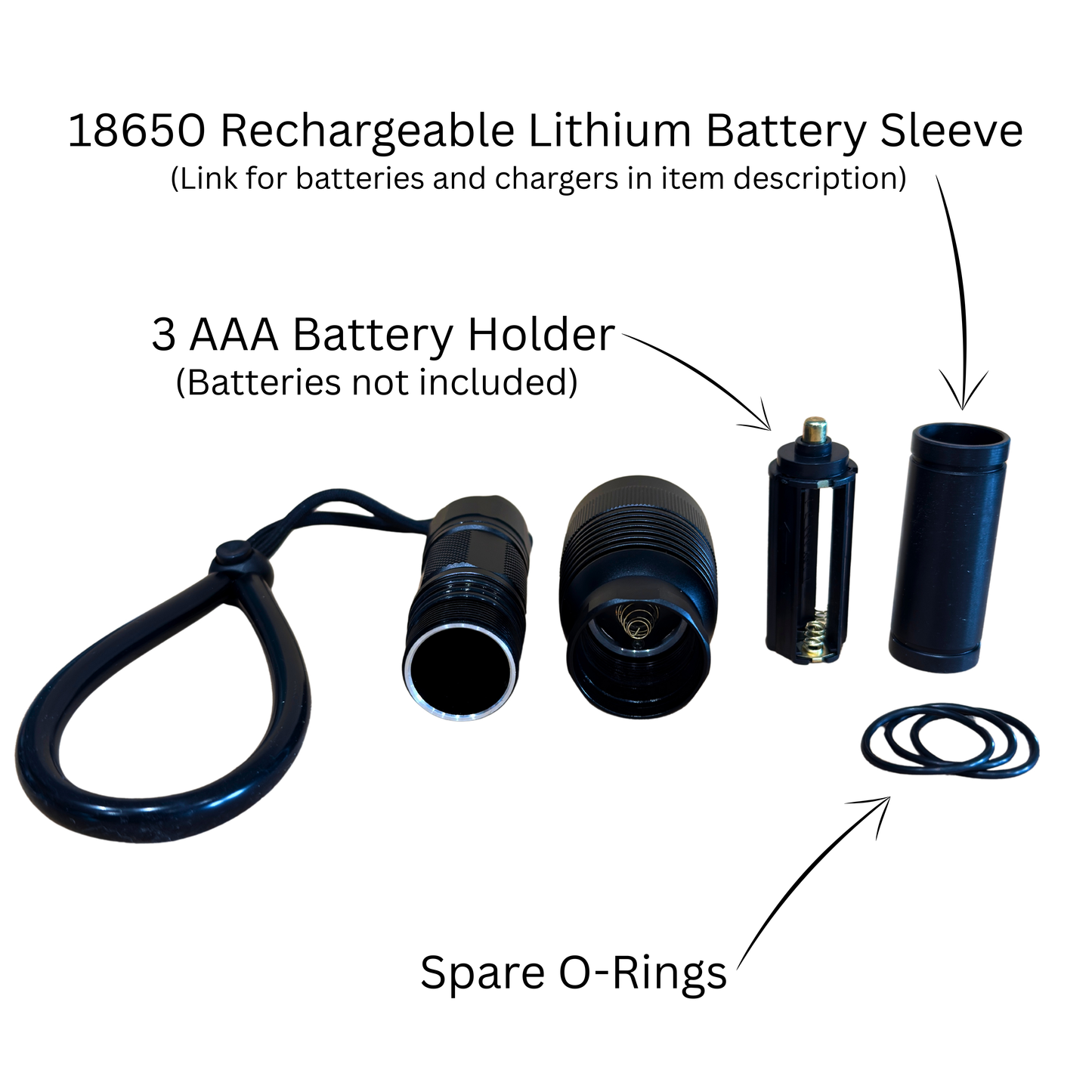 2000 Lumen Twist On Dive Light